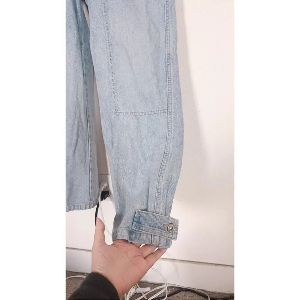 Citizens of Humanity Utility Denim Y2K Jumpsuit Light Wash Zip Front Size M - Picture 10 of 12